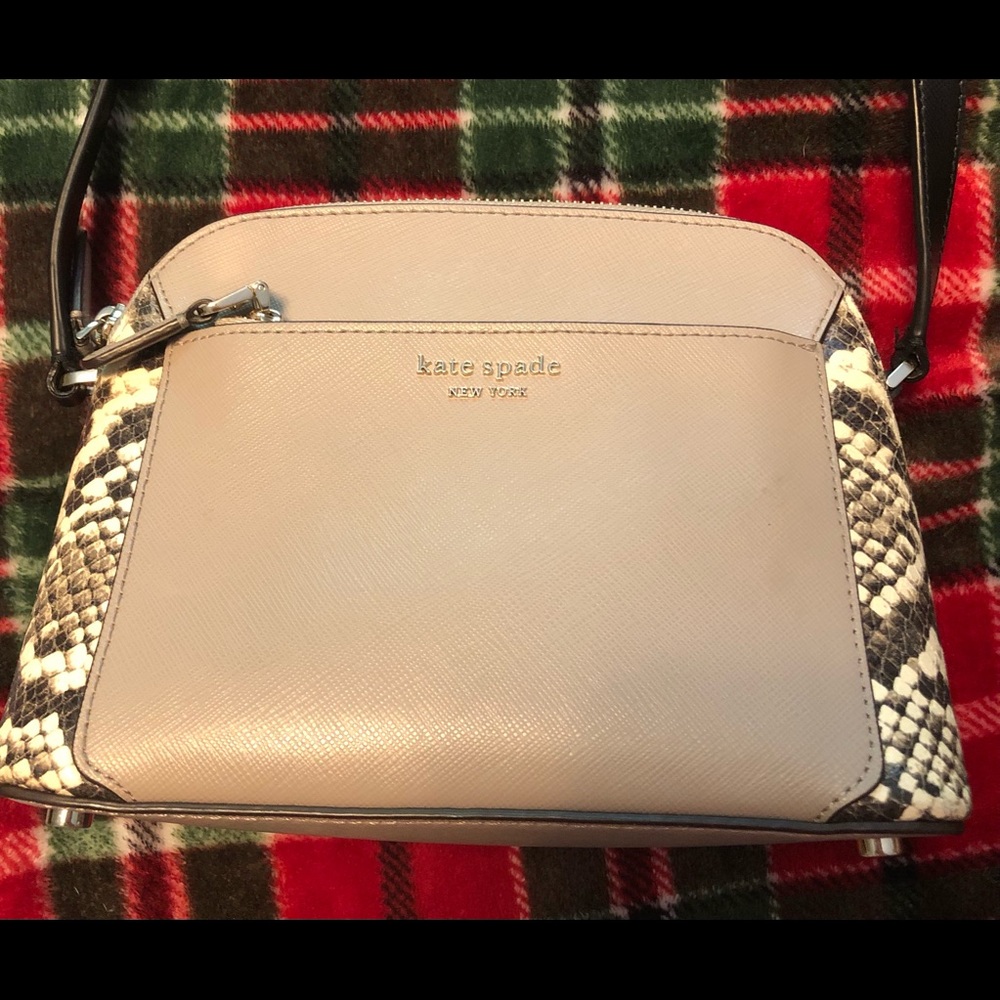 Kate Spade Louise Python Dome Cross Body Bag Purse